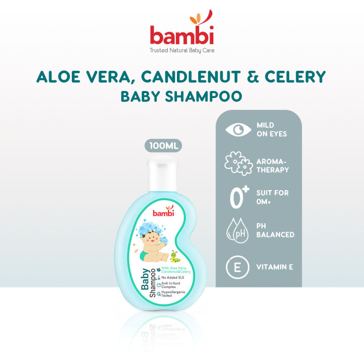 [LuluLaloo] BAMBI Baby Shampoo With Aloe Vera, Candlenut & Celery ...