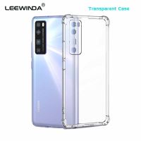 LEEWINDA สำหรับ Huawei Nova 7SE P40 Lite 5G Nova 3 Nova 3i Nova P Smart Plus Nova 4 Nova 5 Pro Mate 30 Lite Nova 5i 5Z P20 Lite 2019 Nova 6 5G Nova 7 Pro Nova 8SE Nova 8Pro เคสโทรศัพท์,หรูหรากันกระแทกกันชนใสซิลิโคนใสป้องกันกลับปก