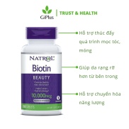 Viên Uống Natrol Biotin Maximum Strength biotin 10000 Mcg Mỹ 100 Viên 60