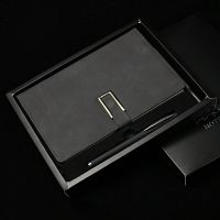 《   CYUCHEN KK 》 A5 Black Notebook Business Notepad Gift Box Diary With Pen Stationery Writing Planner High Grade Meeting Notebook Office Supply