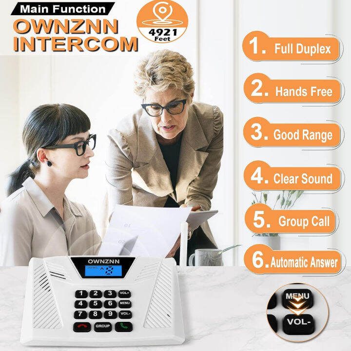 ownznn-intercoms-wireless-for-home-upgrade-2022-4921-feet-range-intercom-with-automatic-answer-full-duplex-home-intercom-system-hands-free-wireless-intercom-system-for-home-business-6-packs-white