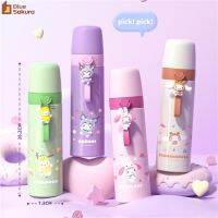 ถ้วยสแตนเลสเก็บความร้อน Sanrio สีน้ำเงิน500มล. ลายการ์ตูน Lomi สุดเท่กระบอกน้ำสำหรับนักเรียนน่ารักพกพาได้ผู้หญิงสุดคุ้ม