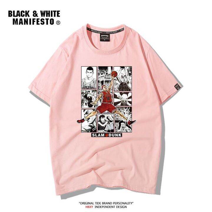 ข้อเสนอพิเศษ-tshirt-เสื้อยืดแขนสั้น-พิมพ์ลายการ์ตูนอนิเมะ-slam-dunk-sakuragi-เหมาะกับฤดูร้อน-สไตล์ญี่ปุ่น-สําหรับนักเรียน-s-5xl-s-5xl