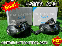 รอกหยดน้ำ Ashino  A201 อาชิโน่ หมุนซ้าย รอกตีเหยื่อปลอม สปูนอลูมิเนียม ตัวกดฟรีสปูนเป็นเหล็ก แข็งแรง ไม่หักง่าย ASHINO BAITCASTING A201