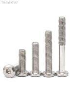 ❏☇ Free shipping20pcs M6/M8 Flat round head hex Furniture screw Oblique large flats socket heads cap screws Flange bolt 10-90mm