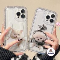 เคสโทรศัพท์มือถือ TPU นิ่ม แบบใส กันตก ลายสุนัข แมวน่ารัก สําหรับ IPhone 13 11 14 Pro Max 13 12 Pro Max