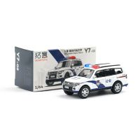 1:64รถกู้ภัยอัลลอยรุ่น Pajero รถของเล่นจำลองแบบ Off-Road Gratis Ongkir บรรจุภัณฑ์