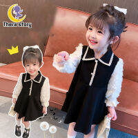 TH Girls Dresses เวอร์ชั่นเกาหลีใหม่ของชุดเจ้าหญิงสไตล์ตะวันตก Girls Preppy Skirts