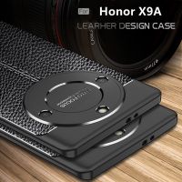 Huawei Honor เคส2023 X9a สำหรับ Huawei Honor X9A 5G X9หนัง Pu ธรรมดา HonorX9a เคสครอบโทรศัพท์เคสกันกระแทกซิลิโคนทีพียูนุ่มและบางเฉียบ