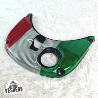 ฝาครอบถังน้ำมัน หุ้มคาร์บอน เวสป้า Vespa Sprint / Primavera ผ้าแท้ วัยรุ่นอิตาลี / ไทย / ดำ ติดตั้งง่าย ติดตั้งเองได้เลย