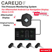 CAREUD H300-NF+ USB Internal Android Car TPMS ระบบส่งกำลังแบบไร้สายระบบการตรวจสอบแรงดันลมยาง Android สำหรับ Android 6.0 OS ด้านบน CAR TPMS ความดันลมยางอุณหภูมิการรั่วไห