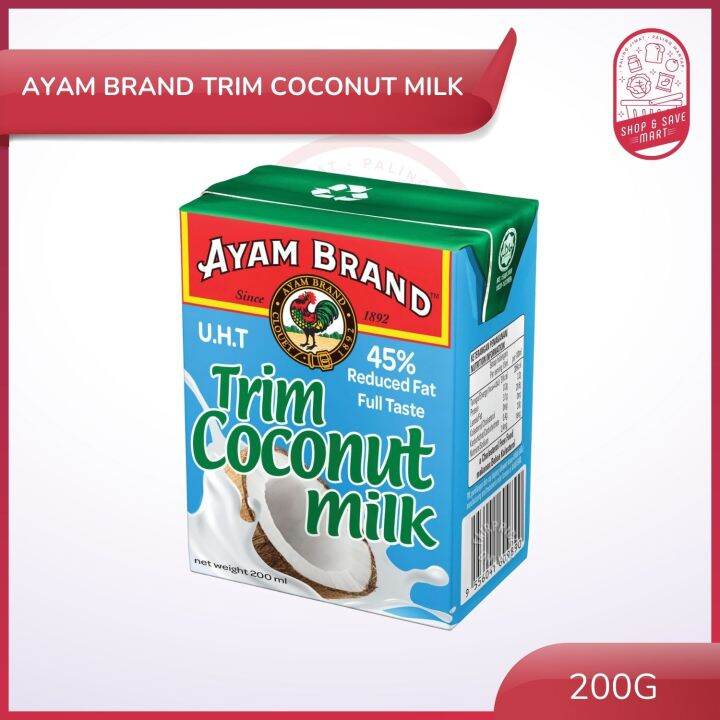 Ayam Brand Trim Coconut Milk 45 Reduce Fat 200ml Ayam Brand Santan Kelapa Trim Lazada 7324