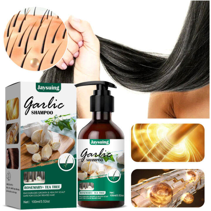 100ML Garlic Hair Growth Shampoo Anti Hair Loss Hair Growth Serum