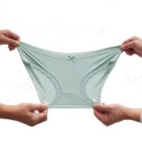 26" - 38" M-XL Panties Seluar Dalam Wanita Lace Thread Ribbon Simple Elegant Cotton Women Mid Waist Panties Underwear