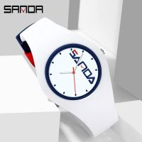 SANDA Ladies Watch Quartz Creative Sports Watch Student Waterproof Watch Rubber Clock Children Clock Ladies Watch Orologio donna