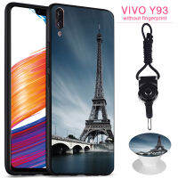 มาใหม่ล่าสุดเคสซิลิโคนนิ่มสำหรับ VIVO V1818T /V1818A/Y93 (ไร้รอยนิ้วมือ) เคสสำหรับ VIVO โทรศัพท์มีลวดลายเหมือนกันพร้อมเชือกขาตั้งโทรศัพท์