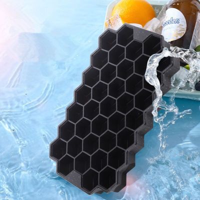 Thickened Honeycomb Ice Cube Tray Reusable Silicone Ice Cube Mold BPA Free Ice Maker for Easy Ice Release Ice Maker Ice Cream Moulds