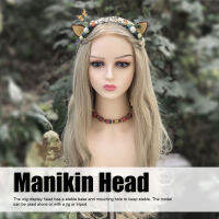 Manikin Head Pink Make Up Female Mannequin Head Weather Resistant for Wig