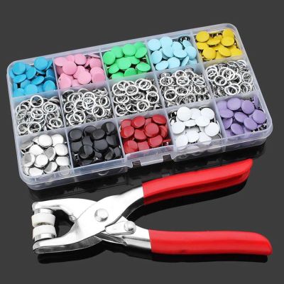 Five Claw Buckle Clamp Set Babys Clothes and Shoes Invisible Color Metal Buckle Shoe Bag Belt Hole Snap Button Plier Tool
