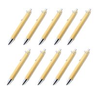 1-50Pcs Set Bamboo Wood Ballpoint Pen 1.0mm Tip With Blue/Black Ink Business Signature Ball Pen Office School Wrting Stationery