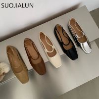 hot【DT】 SUOJIALUN 2023 New Flat Shoes Fashion Shallow Ladies Ballet Outdoor Soft Shoe