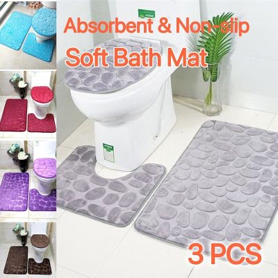 （A SHACK） SoftMatWashroom Floor WashableBathtub Side Area Mats Toilet Mat