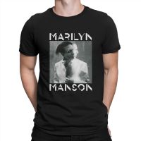 Novelty Marilyn Manson T-Shirt For Men Crewneck Cotton T Shirt Marilyn Manson Short Sleeve Tee Shirt New Arrival Tops S-4XL-5XL-6XL