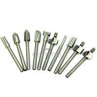 HSS Router Bits เครื่องตัดไม้มิลลิ่งเหมาะกับ Dremel Rotary เครื่องมือ ชุด 10pcs 1/8－3mm