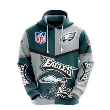 Philadelphia Eagles Hoodies Hooded Zipper Sweatshirt Casual Jacket 3D Print  Coat