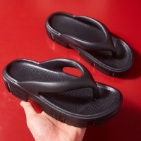 Thick bottom flip-flops increased female summer fashionable han edition beach slippers EVA cool