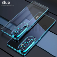 เคส OPPO Reno 10 Pro Plus 10 Pro 10 Pro 10ตัวชุบโลหะหรูหรานิ่ม TPU ใสเคสป้องกันโทรศัพท์กันกระแทกกล้อง