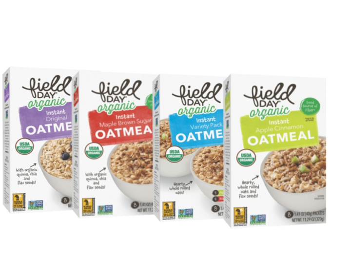Field Day Organic Instant Oatmeal 320g ( Apple Cinnamon, Maple Brown