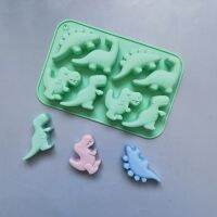 8 Hole Silicone Dinosaur Candy Mold DIY Homemade Chocolate Biscuit Pudding Cake Decoration Mold Jurassic Theme Party Accessories