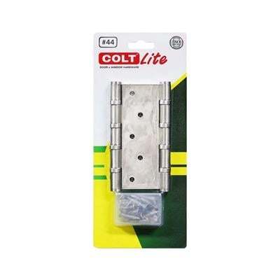 "ถูกชัวร์"บานพับประตูสเตนเลส 4 แหวนหัวตัด COLT LITE รุ่น 44 ขนาด 5 x 3 นิ้ว x 3 มม. (แพ็ก 2 ชิ้น) สีสเตนเลส*ส่งด่วนทุกวัน*