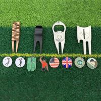 Metal Portable Golf Divot Repair Tool Green Fork Magnetic Portable Golf Club Supplies Accessories Pitch Fork Golf Ball Marker Golfs Accessory skilful