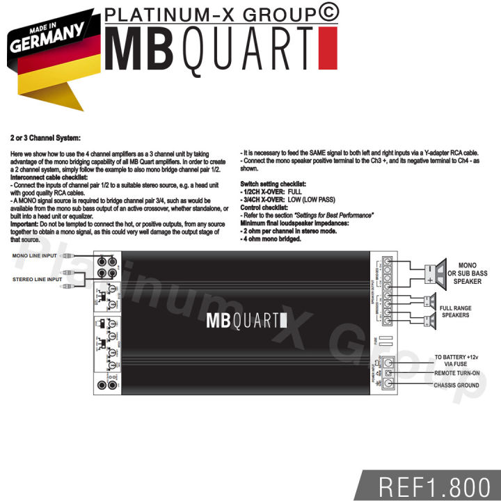 mb-quart-ref-1-800-power-amplifier-class-d-max800w-เพาเวอร์-แอมป์-พาวเวอร์-แอม-แบรนด์เยอรมันแท้-เครื่องเสียงรถ-เครื่องเสียงรถยนต์