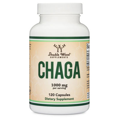 Double Wood Chaga Mushrooms 1000 mg 120 capsules beta glucan
