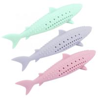 Cat Chew Toys Pet Teeth Cleaning Simulation Fish Shape Training Interactive Toy for Cat Supplies Toys