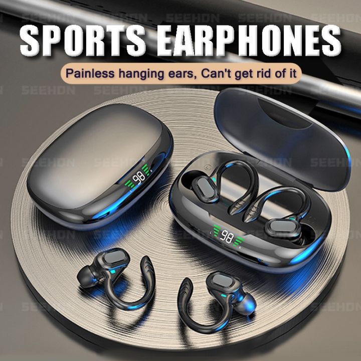orange-home-earphone-cover-tws-หูฟังไร้สายบลูทูธ5-2หูฟังเบสสเตอริโอไฮไฟจอแสดงผลแอลอีดีหูฟังกีฬาพร้อมไมโครโฟนเฮดเซ็ตกันน้ำ