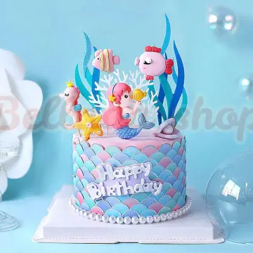 24pcs Fish & Starfish Design Cake Topper