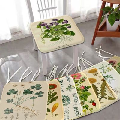 ❆✐ Plant Flower Study Retro Tie Rope Stool Pad Patio Home Kitchen Office Chair Seat Cushion Pads Sofa Seat 40x40cm Stool Seat Mat