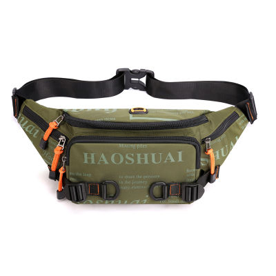 Fashion Letter Waist Bags For Men Casual Nylon Waist Packs Hot Sale Unisex Belt Bag Fanny Pack Travel Storage Chest Bags Leg Bag