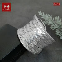 MT กำไลข้อมือเงินแท้ ลายสาน แนววินเทจ ข้อมือ 16, 17 ,18 ซม. (ปรับขนาดได้) Solid 925 Sterling Silver Bangle (sbg209-1) MT Jewelry มณีธารา