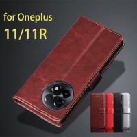 Luxury Wallet Leather Case for Oneplus 11 11R Pu Leather Flip Phone Cover Card Holder Holster Phone Shell Business Fundas Coque