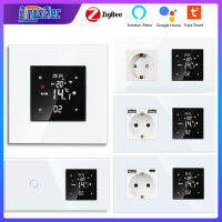 Bingoelec Smart ZigBee Thermostat และ Wall Switch Socket Temperature Controller Of Waterelectric Floor Heating Gas Boiler สีขาว