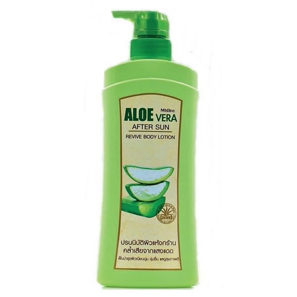 บอดี้โลชั่น Mistine Aloe vera Aftersun Revive body lotion 400ml. มิสทีน อโลเวร่า อาฟเตอร์ซัน หลังออกแดด