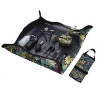 【LZ】 Garden Planting Repotting Mat Garden Tool Storage Bag Printed Oxford Cloth Shovel Tool Set Outdoor Garden Accessories