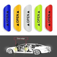 4pcs Door Fluorescent Reflective Strip Warning Stickers For Honda Civic Accord CRV For Renault Peugeot 208 2008 3008 307 206 308