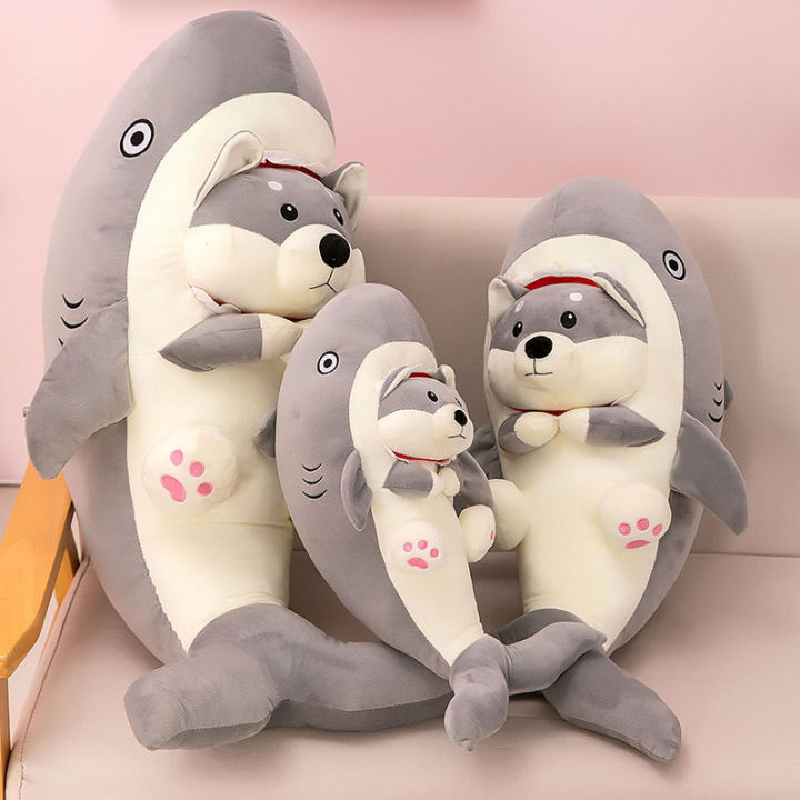 hot-tiktok-net-red-new-shark-cat-dog-dog-doll-long-soft-animal-pillow-doll-plush-toy-gift-wholesale