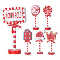 Christmas Stop Sign LED Santa Stop Here Tree Topper Desk Lamp LED Santa Stop Here Tree Topper Window Decorative Lights For Walkway everywhere